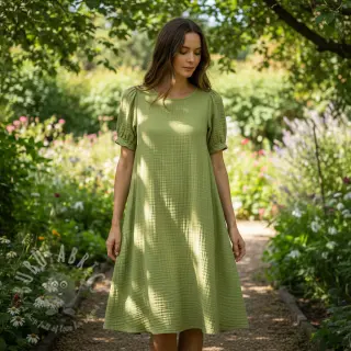 Dvojna gaza/muslin old lime