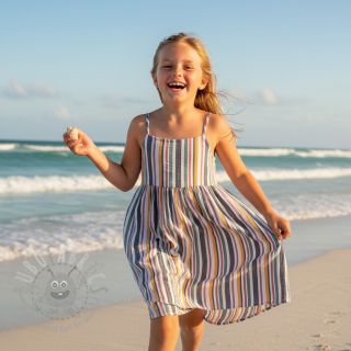 Dvojna gaza/muslin yarn dyed Stripe purple