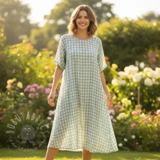 Dvojna gaza/muslin Double sided CHECKS MINI nile