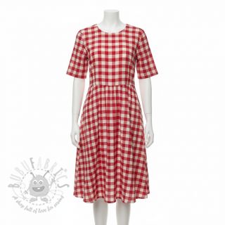 Dvojna gaza/muslin Double sided CHECKS MINI red