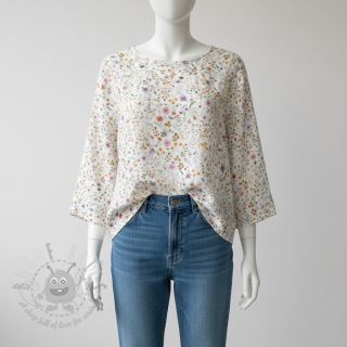 Dvojna gaza/muslin Lovely meadow white