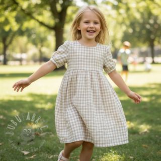 Dvostrana muslin Double sided CHECKS MINI beige