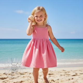 Dvojna gaza/muslin pink ORGANIC