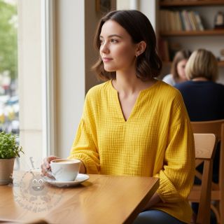 Dvojna gaza/muslin lemon ORGANIC