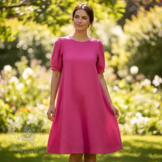 Dvojna gaza/muslin fuchsia