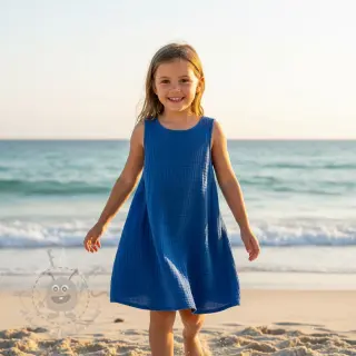 Dvojna gaza/muslin cobalt