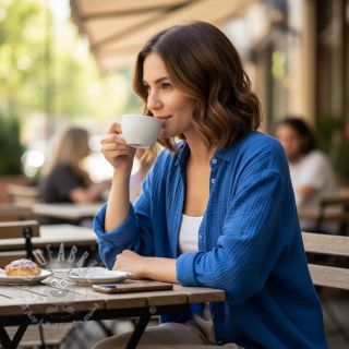 Dvojna gaza/muslin cobalt