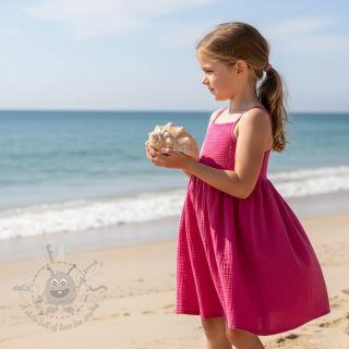 Dvojna gaza/muslin fuchsia ORGANIC