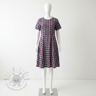 Dvojna gaza/muslin Double sided Checks navy