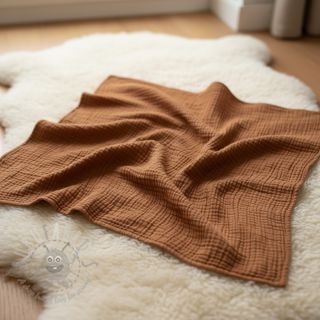 Dvojna gaza/muslin cognac ORGANIC