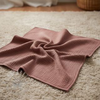 Dvojna gaza/muslin old blush ORGANIC
