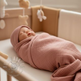 Dvojna gaza/muslin blush ORGANIC