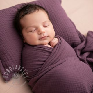 Dvojna gaza/muslin aubergine