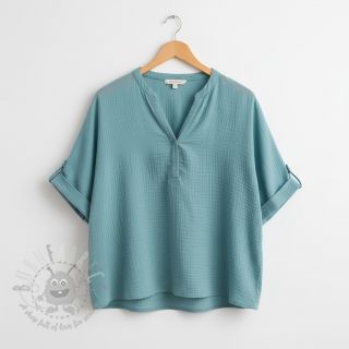 Dvojna gaza/muslin blue shadow