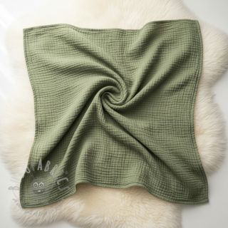 Dvojna gaza/muslin moss green