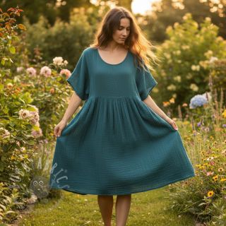 Dvojna gaza/muslin petrol