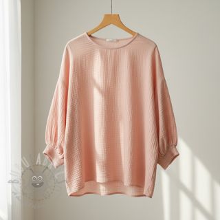 Dvojna gaza/muslin light salmon ORGANIC