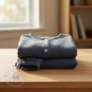 Dvojna gaza/muslin jeans blue ORGANIC