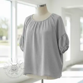 Dvostruka gaza/muslin light grey ORGANIC