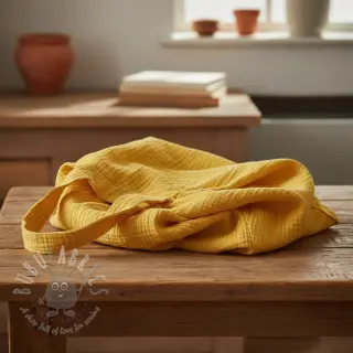 Dvoslojna gaza/muslin soft yellow ORGANIC