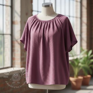 Dvostruka gaza/muslin purple ORGANIC