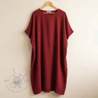 Dvojna gaza/muslin bordo ORGANIC
