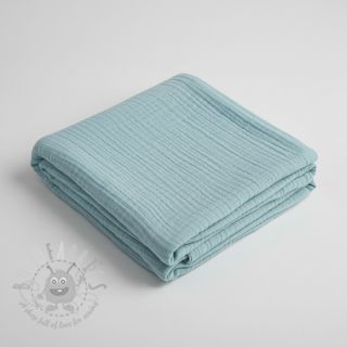 Dvojna gaza/muslin teal ORGANIC