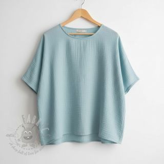 Dvojna gaza/muslin teal ORGANIC