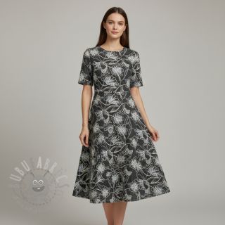 Bombažna tkanina JEANS EMBROIDERY Lisa design C