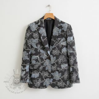 Bombažna tkanina JEANS EMBROIDERY Lisa design D