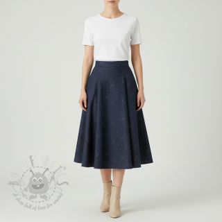 Bombažna tkanina JEANS Glitter small dots