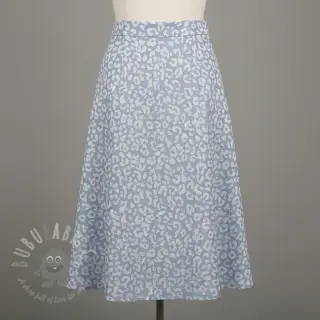 JEANS JACQUARD Animal skin light blue