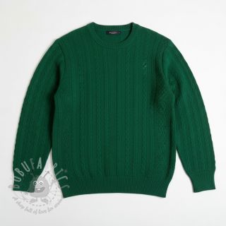 Pletenina jacquard Cable forest green