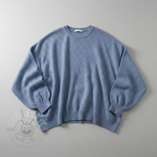 Pletenina jacquard Diamond baby blue