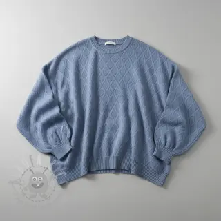 Pletenina jacquard Diamond baby blue