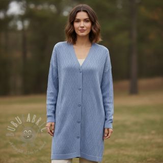 Pletenina jacquard Diamond baby blue