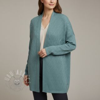 Pletenina jacquard Diamond ocean blue