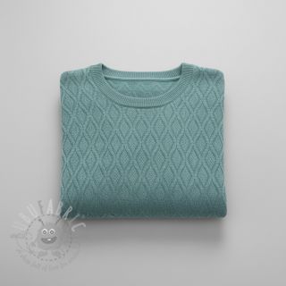 Pletenina jacquard Diamond ocean blue