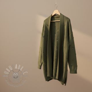 Pletenina BIG KNIT DOT camo green