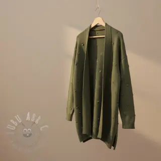 Pletenina BIG KNIT DOT camo green