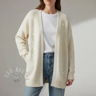 Pletenina BIG KNIT DOT off white