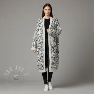 Pletenina jacquard Comfy Blurry Ikat grey