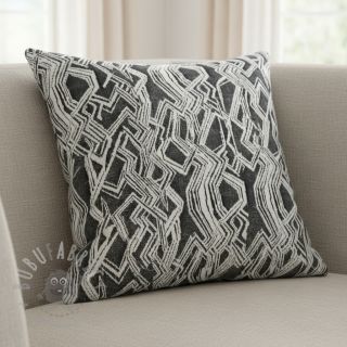 Pletenina jacquard Comfy Broken checks black