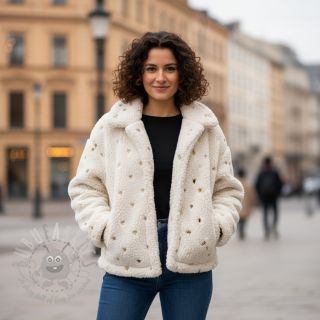 Plaščevina TEDDY Tossed hearts gold