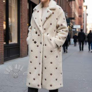 Plaščevina TEDDY EMBROIDERY Mini ecru