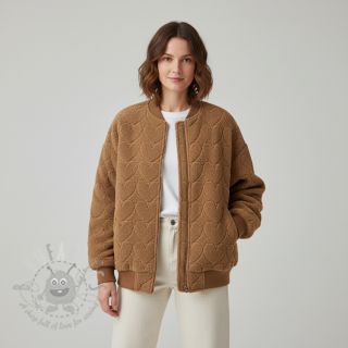 Plaščevina TEDDY Hearts in hearts brown