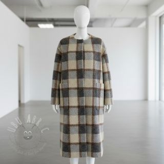 Plaščevina Bouclé Squares design D