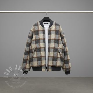 Plaščevina Bouclé Squares design D