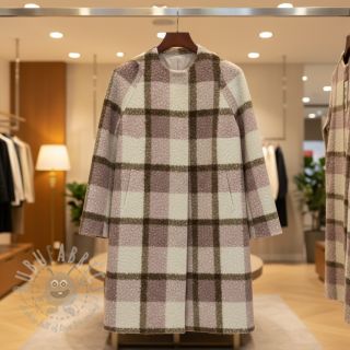 Plaščevina Bouclé Squares design C