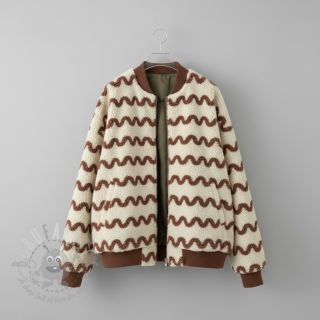 Plaščevina TEDDY JACQUARD Waves camel